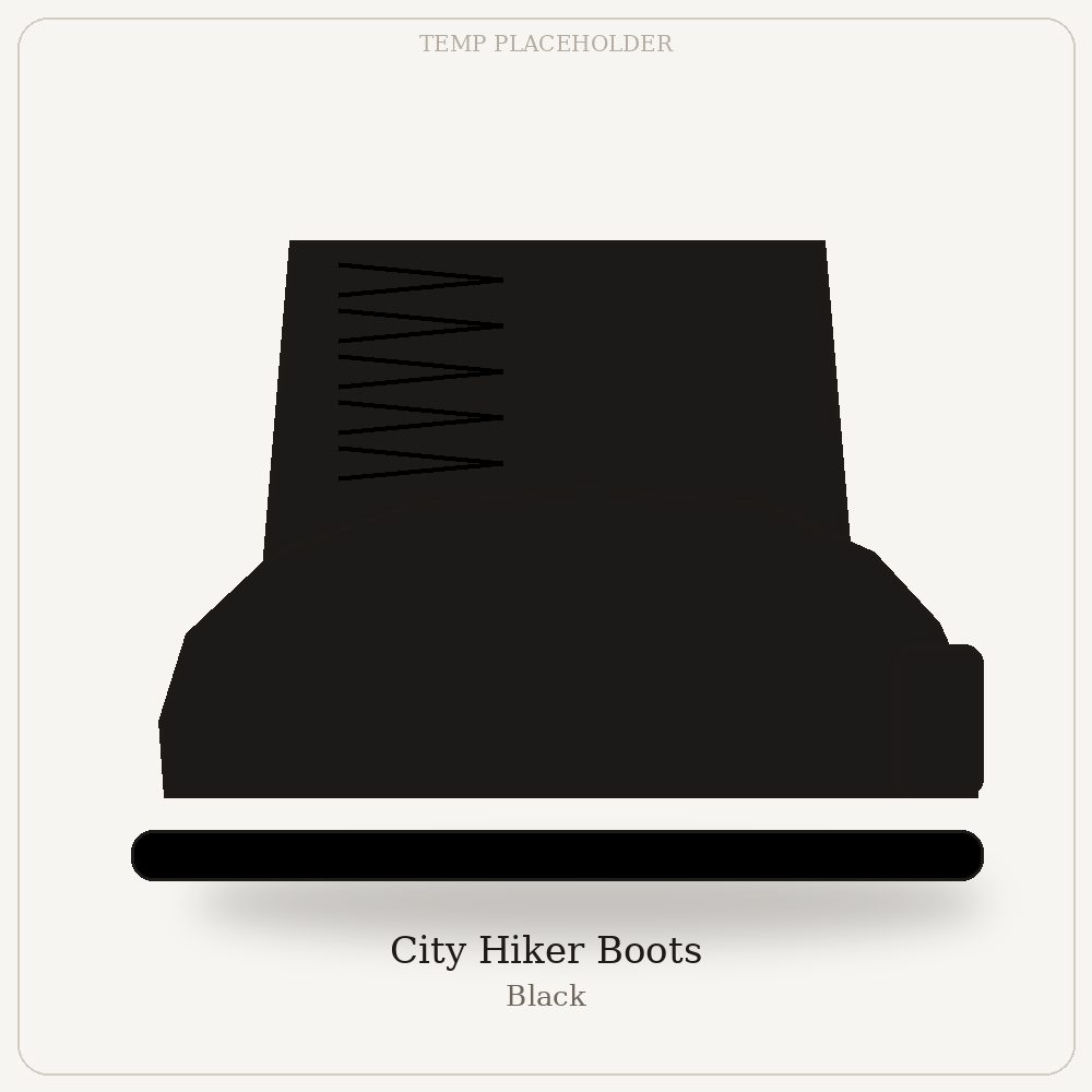 City Hiker Boots - Black