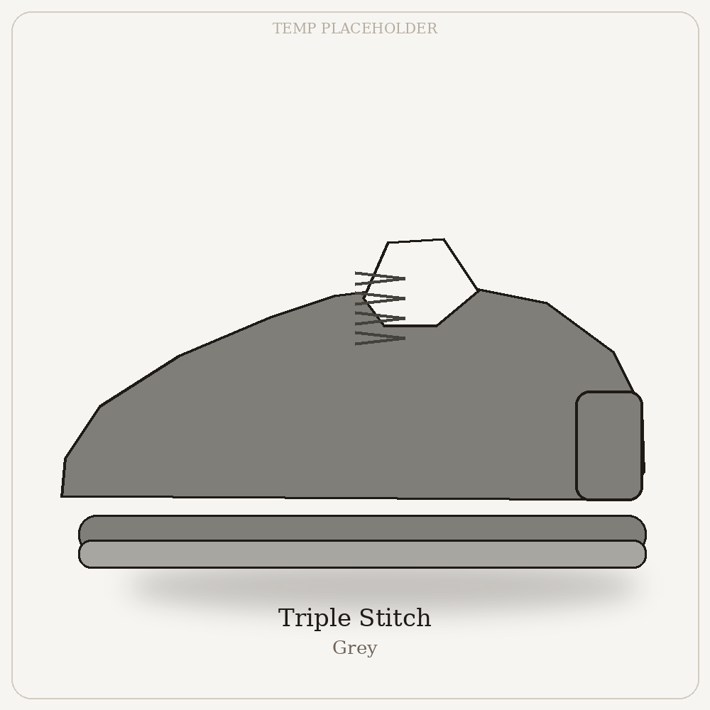 Triple Stitch - Grey