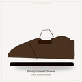 Penny Loafer Suede - Dark Brown suede