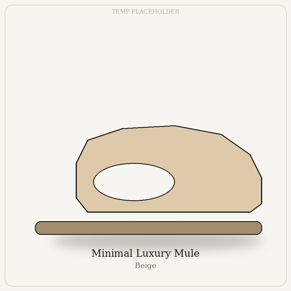 Minimal Luxury Mule