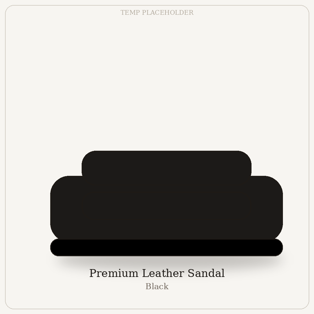 Premium Leather Sandal - Black