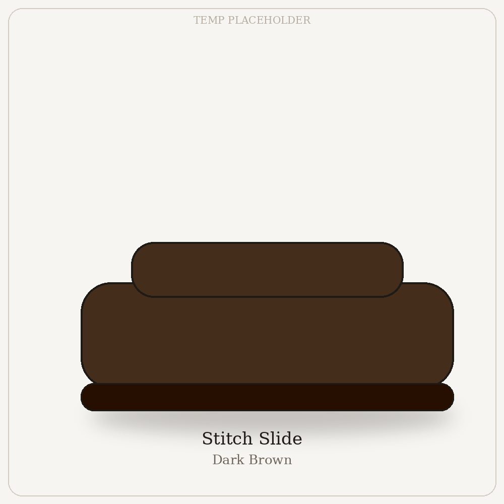Stitch Slide - Dark Brown